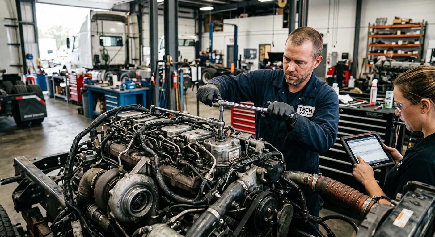 Detroit Diesel Cummins engine repair and diagnostics in Dallas Texas