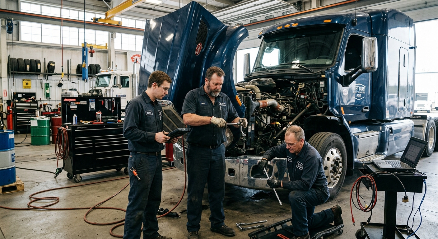 Freightliner Peterbilt Kenworth truck brand repair specialists in Dallas Fort Worth